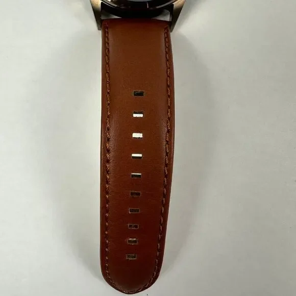 NWT Fossil Flynn Chronograph Brown Leather Men's Watch BQ2261 - Picture 8 of 12